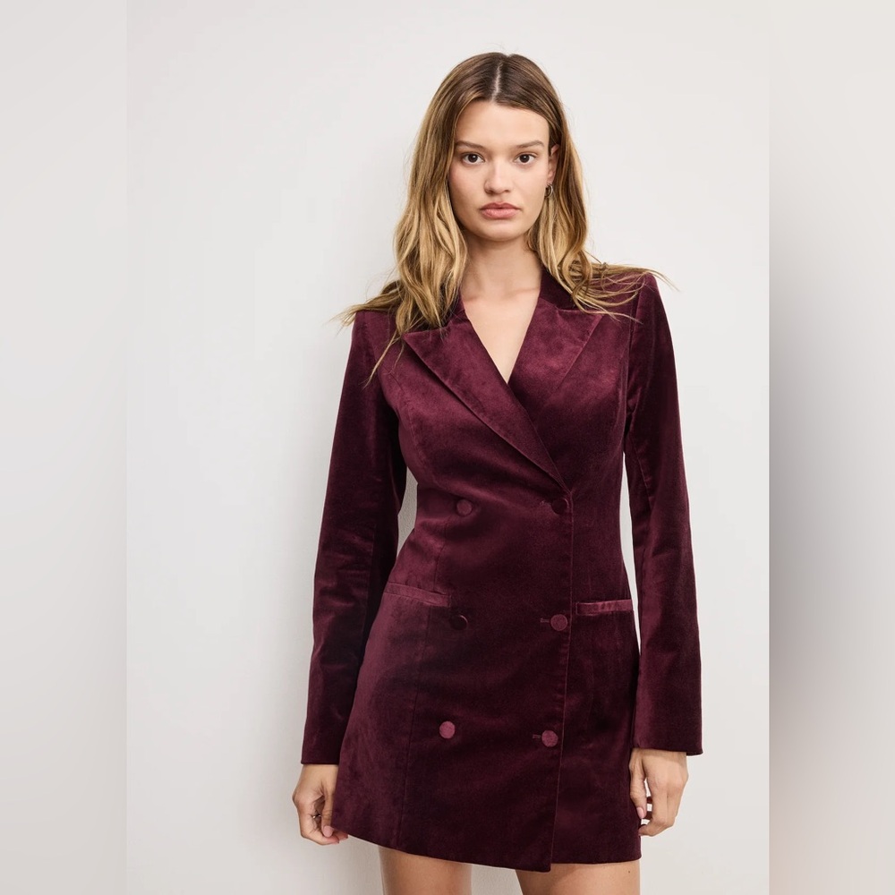 Good American - VELVET EXEC DRESS